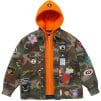 Supreme Patches Hooded Zip Up Shirt (SS25) - Woodland Camo