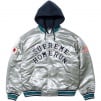 Supreme Supreme Homerun Satin Hooded Varsity Jacket (SS25)