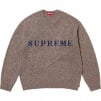 Supreme Contrast Logo Sweater (SS25) - Taupe Mélange