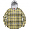 Thumbnail for Hooded Plaid Flannel Shirt