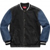 Thumbnail for Denim Varsity Jacket