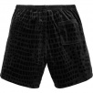 Supreme croc hot sale velour shorts