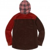 Thumbnail for Hooded Color Blocked Corduroy Shirt