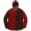 Thumbnail for Hooded Color Blocked Corduroy Shirt