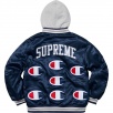 Thumbnail for Supreme Champion Hooded Satin Varsity Jacket