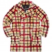 Thumbnail for Supreme Jean Paul Gaultier Double Breasted Plaid Faux Fur Coat