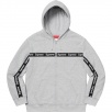 Thumbnail for Text Stripe Zip Up Hooded Sweatshirt