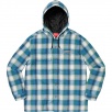 Thumbnail for Quilted Hooded Plaid Shirt