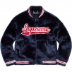 Thumbnail for Faux Fur Varsity Jacket