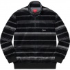 Thumbnail for Stripe Velour Half Zip Pullover