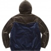 Thumbnail for Studded Velvet Hooded Work Jacket