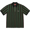 Thumbnail for Open Knit Stripe Zip Polo