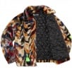 Thumbnail for Multicolor Faux Fur Bomber Jacket
