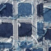 Thumbnail for Frayed Patchwork Baggy Denim Short