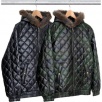 Thumbnail Quilted Leather Hooded Jacket