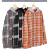 Thumbnail Hooded Jacquard Flannel Shirt