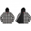 Thumbnail for Quilted Hooded Plaid Shirt