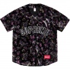 Thumbnail Floral Velour Baseball Jersey