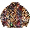Thumbnail for Multicolor Faux Fur Bomber Jacket