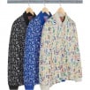 Supreme Currency Jacquard Zip L/S Polo Blue