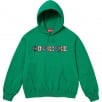 Thumbnail for Collegiate Patchwork Leather Hooded Sweatshirt