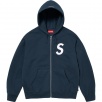 Thumbnail for S Logo Zip Up Hooded Sweatshirt