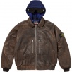 Thumbnail for Supreme Stone Island Leather Bomber Jacket