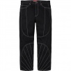 Thumbnail for Radial Embroidered Loose Fit Jean