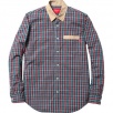 Thumbnail for Contrast Collar Plaid Shirt