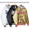 Thumbnail Hooded Satin Varsity Jacket