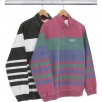 Thumbnail Printed Stripe Half Zip Sweat