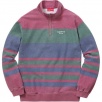 Thumbnail for Printed Stripe Half Zip Sweat