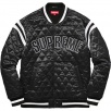 Thumbnail for Quilted Satin Varsity Jacket