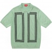 Thumbnail for Weave Knit Zip Up Polo