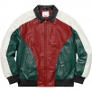 Thumbnail for Studded Arc Logo Leather Jacket