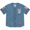 Thumbnail for Patches Denim Baseball Jersey