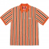 Thumbnail for Open Knit Stripe Zip Polo