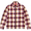 Thumbnail for Shadow Plaid Flannel Zip Up Shirt