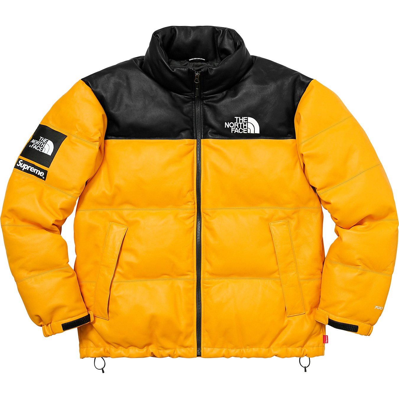 Supreme Archive Supreme®/The North Face® Leather Nuptse Jacket Yellow