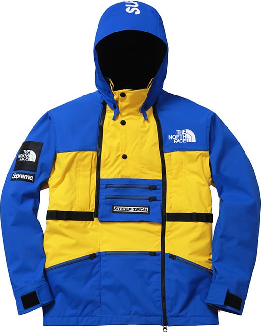 north face supreme jacket blue