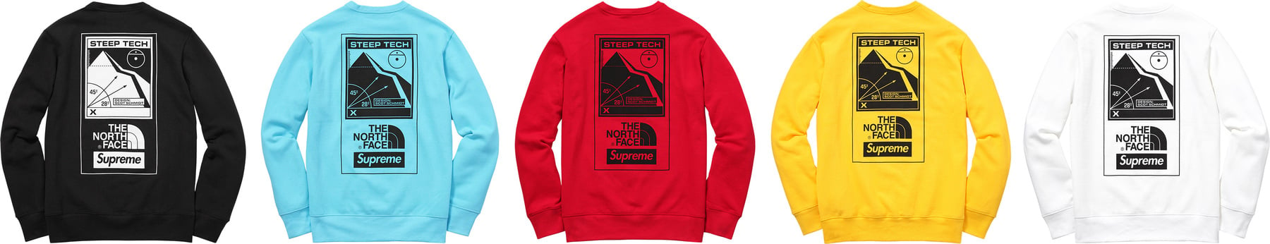 Supreme Archive TNF Steep Tech Crewneck (Back)