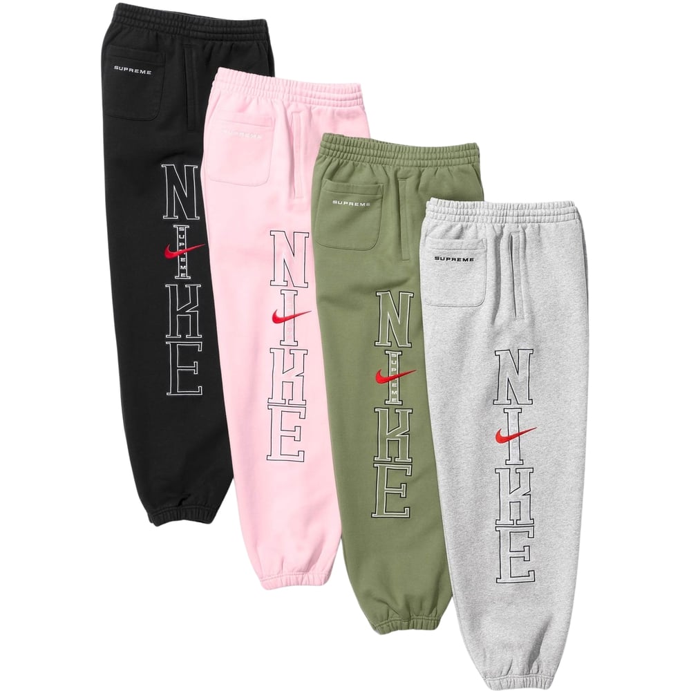 Details on Supreme Nike Sweatpant from spring summer
                                            2024 (Price is $138)