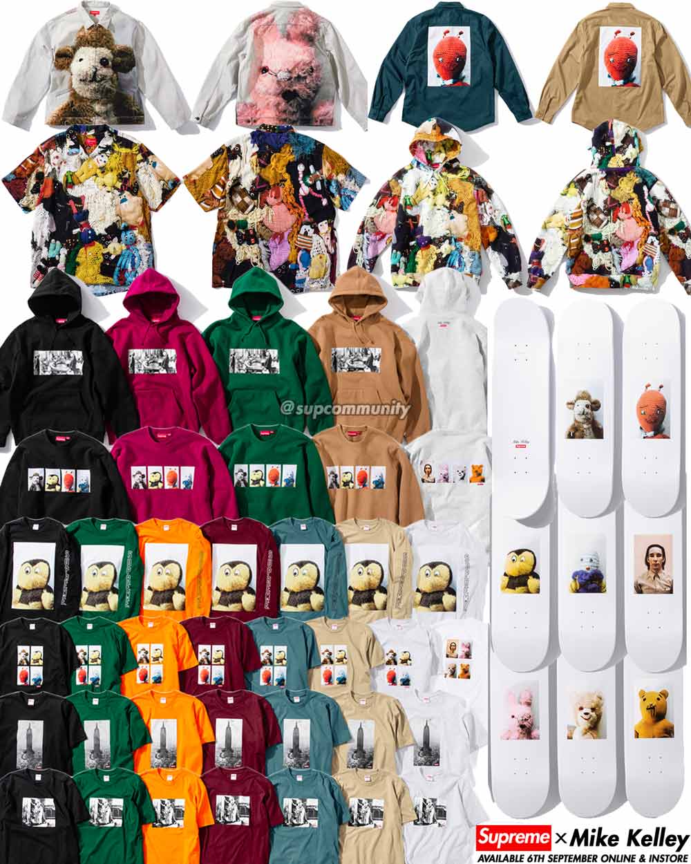 Supreme/Mike Kelley artist collaboration News - Supreme Community