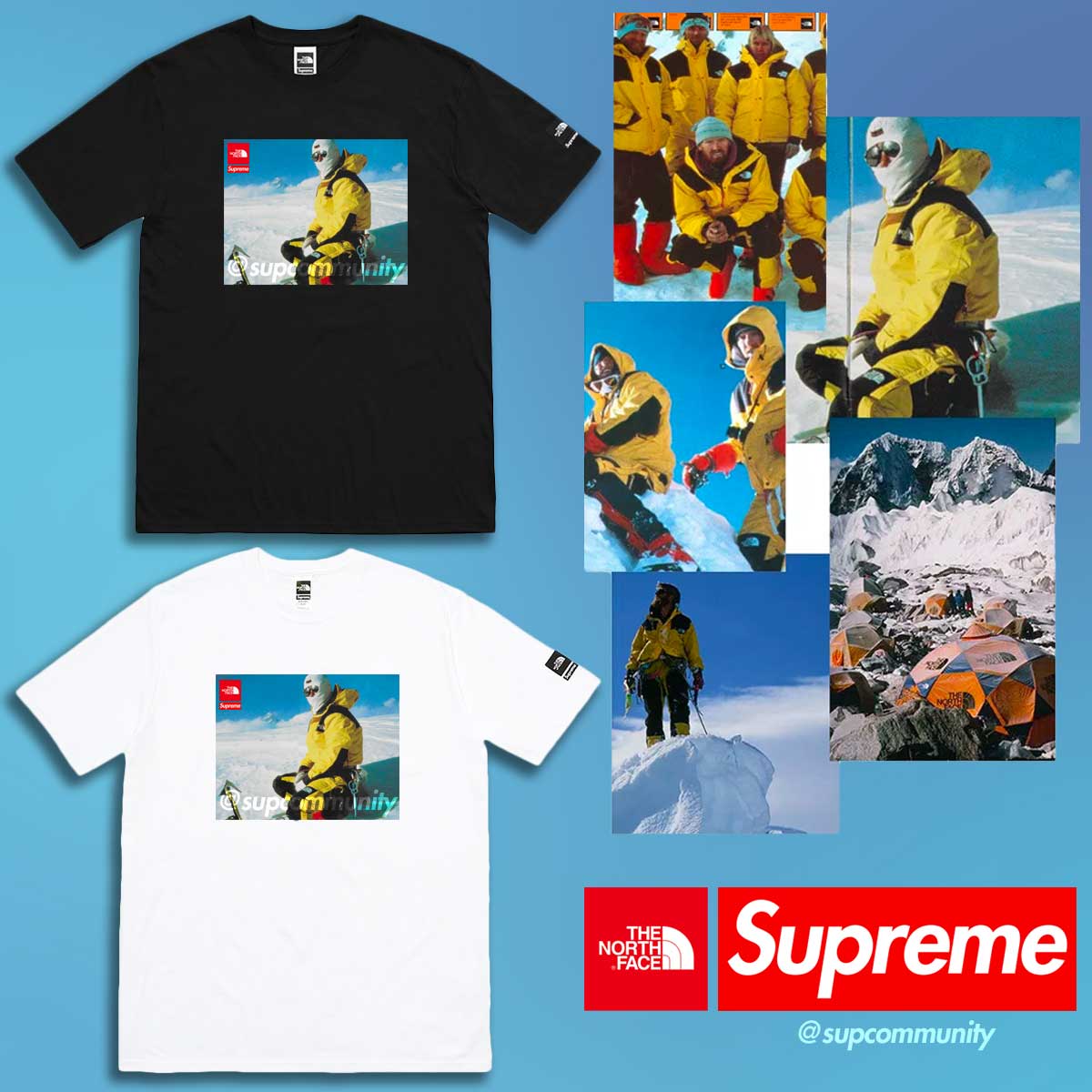 supreme north face t shirt 2018