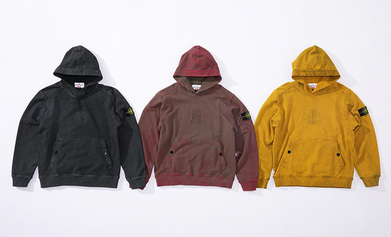 supreme stone island hooded sweatshirt