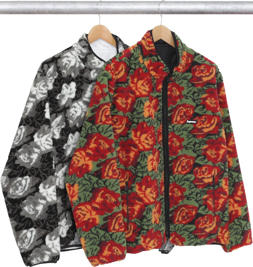 supreme roses sherpa fleece