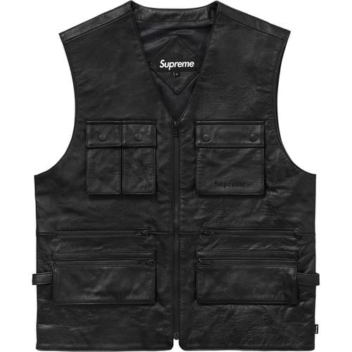 Supreme Leather Utility Vest released during spring summer 17 season