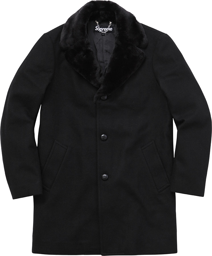 値下げ中　fur collar tweed coat