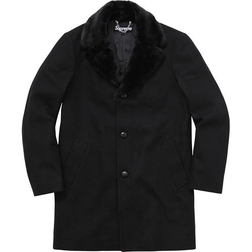 Supreme Fur Collar Tweed Coat for fall winter 15 season
