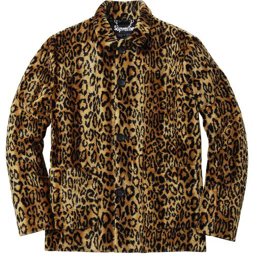 Supreme Leopard Faux Fur Coat for spring summer 16 season